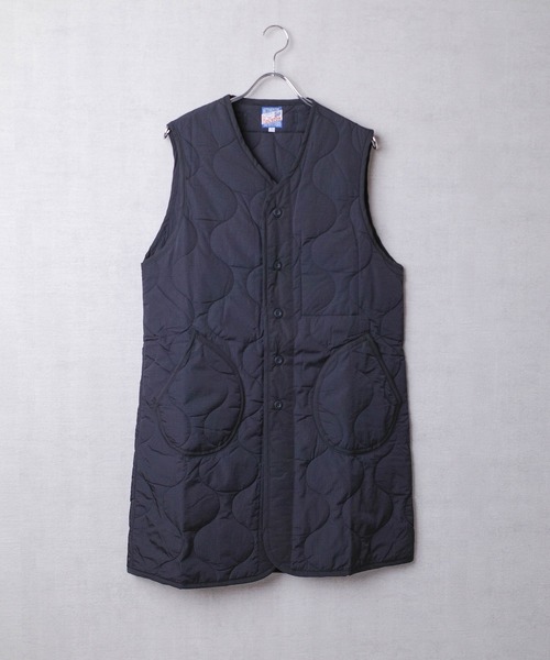 【セール】【T6】【HOUSTON women】WOMEN CUSTOM LINER LONG VEST / ウーマン カスタム ライナー ロングベスト 23HL046（ミリタリージャケット）｜HOUSTON（ヒューストン）