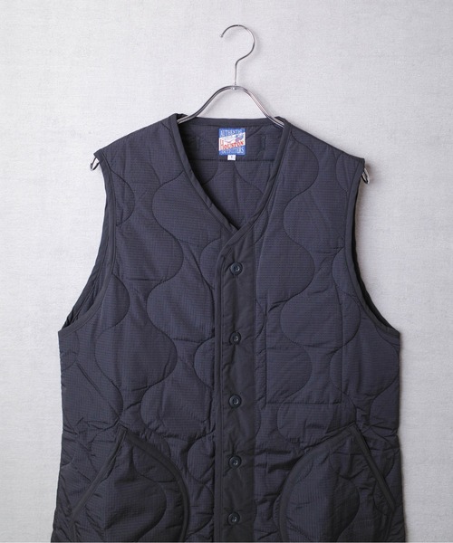 【セール】【T6】【HOUSTON women】WOMEN CUSTOM LINER LONG VEST / ウーマン カスタム ライナー ロングベスト 23HL046（ミリタリージャケット）｜HOUSTON（ヒューストン）