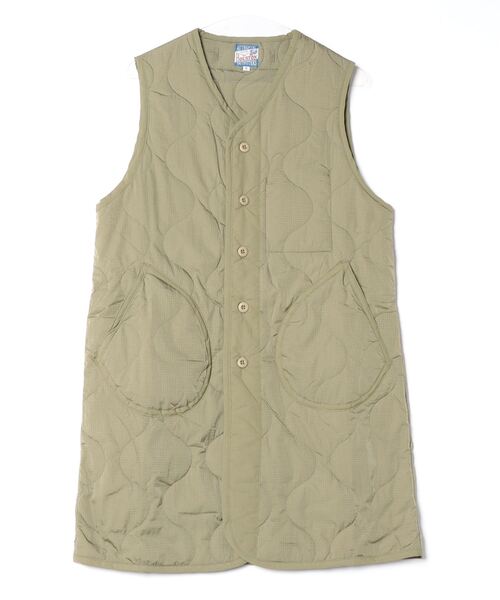 【セール】【T6】【HOUSTON women】WOMEN CUSTOM LINER LONG VEST / ウーマン カスタム ライナー ロングベスト 23HL046（ミリタリージャケット）｜HOUSTON（ヒューストン）