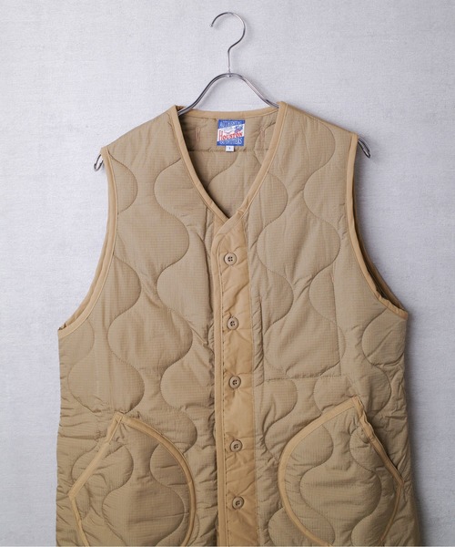 【セール】【T6】【HOUSTON women】WOMEN CUSTOM LINER LONG VEST / ウーマン カスタム ライナー ロングベスト 23HL046（ミリタリージャケット）｜HOUSTON（ヒューストン）