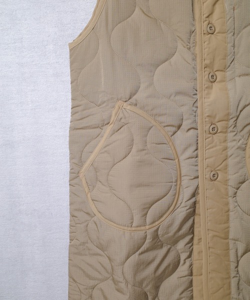 【セール】【T6】【HOUSTON women】WOMEN CUSTOM LINER LONG VEST / ウーマン カスタム ライナー ロングベスト 23HL046（ミリタリージャケット）｜HOUSTON（ヒューストン）