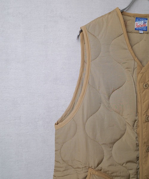 【セール】【T6】【HOUSTON women】WOMEN CUSTOM LINER LONG VEST / ウーマン カスタム ライナー ロングベスト 23HL046（ミリタリージャケット）｜HOUSTON（ヒューストン）