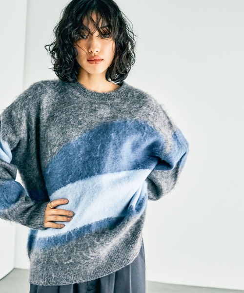 LEPSIM（レプシィム）の「7ゲージニュアンス柄プルオーバー 284136