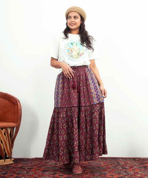 チャイハネ（チャイハネ）の「【チャイハネ】ガネーヴァメンズTシャツ（Tシャツ/カットソー・メンズ・グリーン/ホワイト・L/M）」の5枚目の写真