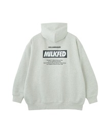 MILKFED.(~NtFh)SLANT LOGO ZIP UP HOODIE(p[J[)