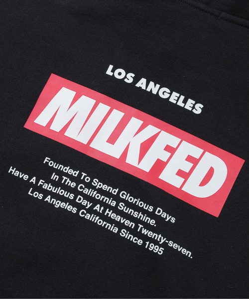 MILKFED.（ミルクフェド）の「SLANT LOGO ZIP UP HOODIE（パーカー・レディース・ブラック/アッシュ/オートミール・M/L）」の11枚目の写真