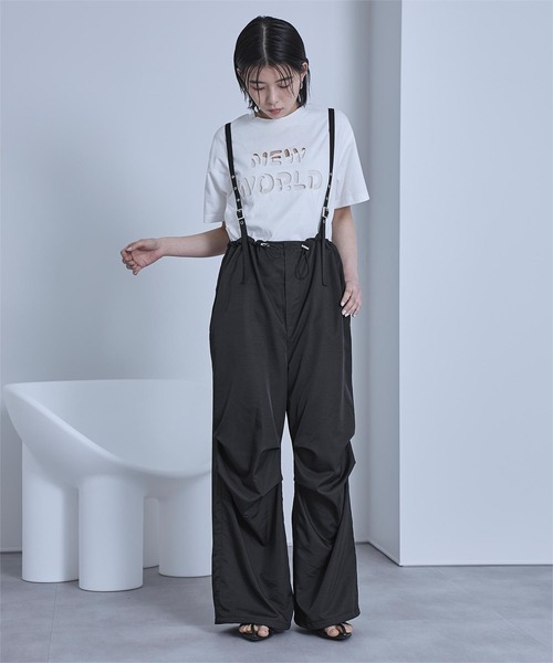 サスペンダー付きパラシュートパンツ セール】サスペンダー付きパラシュートパンツ（その他パンツ