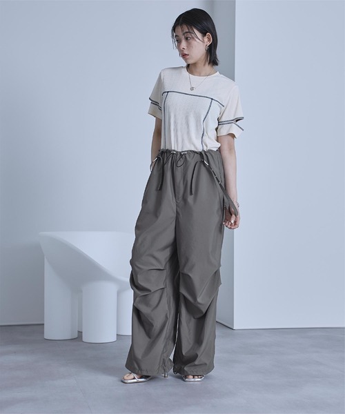 サスペンダー付きパラシュートパンツ セール】サスペンダー付きパラシュートパンツ（その他パンツ
