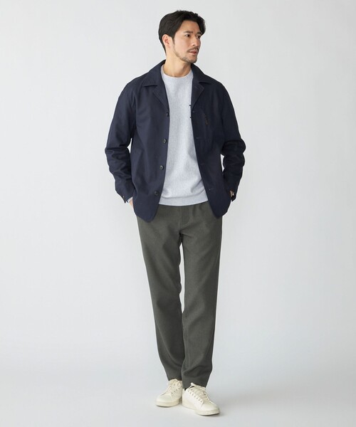 SHIPS（シップス）の「SHIPS: ハイツイスト コットン オックス ユーティリティ ジャケット（ブルゾン・メンズ・ダークグレー/ネイビー/ナチュラル・SMALL/LARGE/MEDIUM）」の6枚目の写真