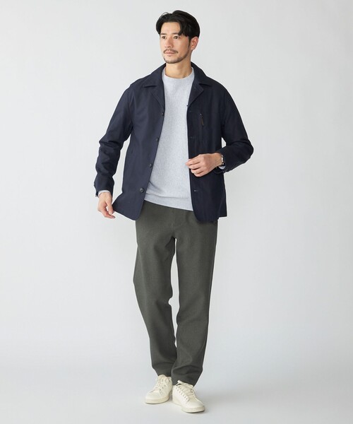 SHIPS（シップス）の「SHIPS: ハイツイスト コットン オックス ユーティリティ ジャケット（ブルゾン・メンズ・ダークグレー/ネイビー/ナチュラル・SMALL/LARGE/MEDIUM）」の7枚目の写真