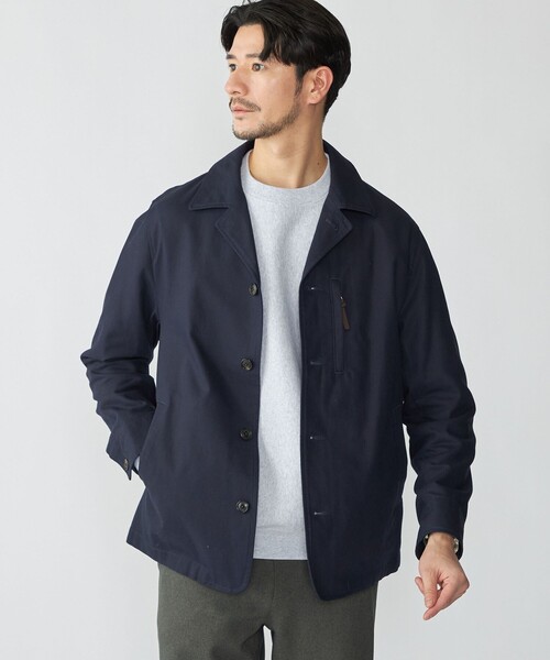 SHIPS（シップス）の「SHIPS: ハイツイスト コットン オックス ユーティリティ ジャケット（ブルゾン・メンズ・ダークグレー/ネイビー/ナチュラル・SMALL/LARGE/MEDIUM）」の10枚目の写真