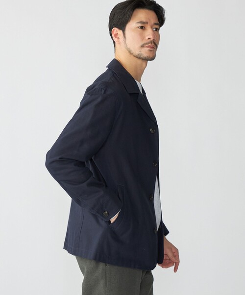SHIPS（シップス）の「SHIPS: ハイツイスト コットン オックス ユーティリティ ジャケット（ブルゾン・メンズ・ダークグレー/ネイビー/ナチュラル・SMALL/LARGE/MEDIUM）」の13枚目の写真