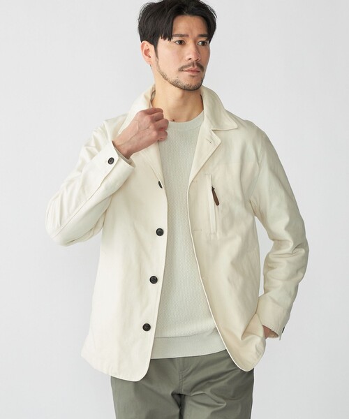 SHIPS（シップス）の「SHIPS: ハイツイスト コットン オックス ユーティリティ ジャケット（ブルゾン・メンズ・ダークグレー/ネイビー/ナチュラル・SMALL/LARGE/MEDIUM）」の15枚目の写真