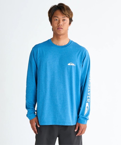 BIG CLICKER LS /クイックシルバー袖ロゴプリント長袖ラッシュガード（ラッシュガード）｜Quiksilver（クイックシルバー）