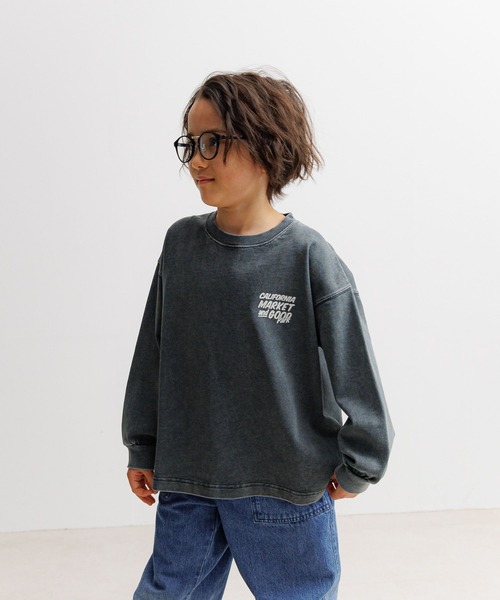 BAYFLOW（ベイフロー）の「[ヴィンテージ加工★]SNOWバックプリントT(KIDS)（Tシャツ/カットソー・キッズ・チャコール/オレンジ/ブルー・150cm/110cm/120cm/130cm/140cm）」の7枚目の写真