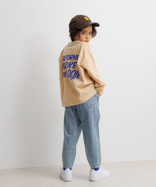 BAYFLOW（ベイフロー）の「[ヴィンテージ加工★]SNOWバックプリントT(KIDS)（Tシャツ/カットソー・キッズ・チャコール/オレンジ/ブルー・150cm/110cm/120cm/130cm/140cm）」の9枚目の写真