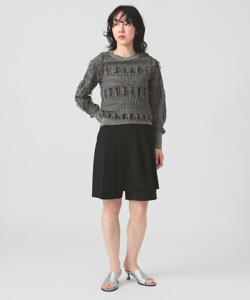 Ray BEAMS(レイビームス)の「RBS / フリンジ シアー クルーネック(ニット/セーター・レディース・グレー/ベージュ・ONE SIZE)」の17枚目の写真