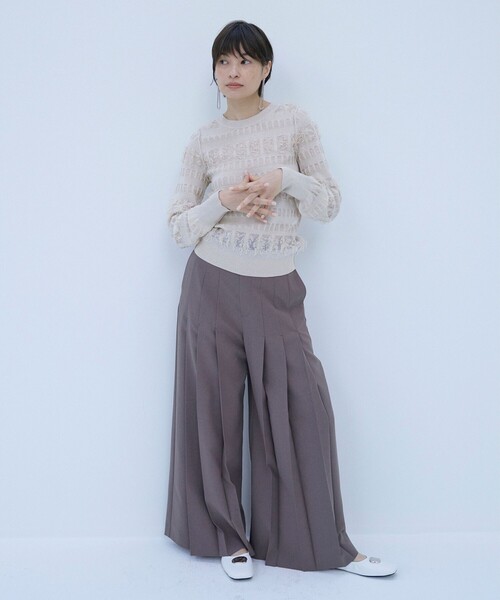 Ray BEAMS(レイビームス)の「RBS / フリンジ シアー クルーネック(ニット/セーター・レディース・グレー/ベージュ・ONE SIZE)」の22枚目の写真