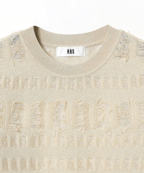 Ray BEAMS(レイビームス)の「RBS / フリンジ シアー クルーネック(ニット/セーター・レディース・グレー/ベージュ・ONE SIZE)」の12枚目の写真