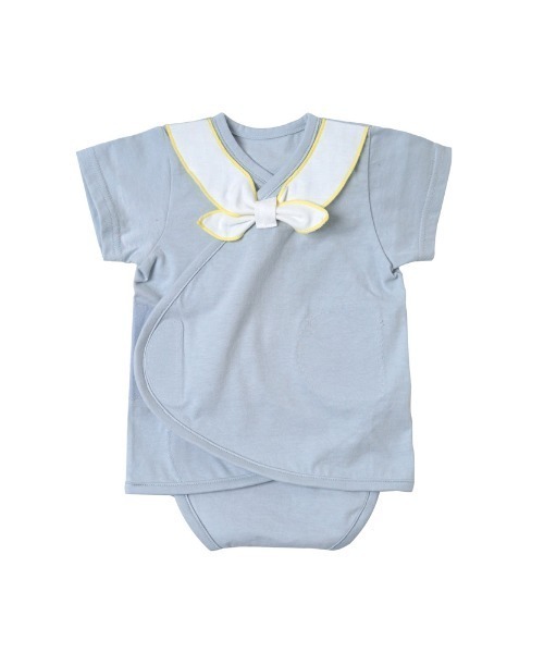 10mois（ディモワ）の「【10mois(ディモワ)】PATTO SATTO OMEKASHI  (半袖チーフ) 50-60cm・60-70cm（肌着・キッズ・サックスブルー/ホワイト・60-70cm/50-60cm）」の6枚目の写真