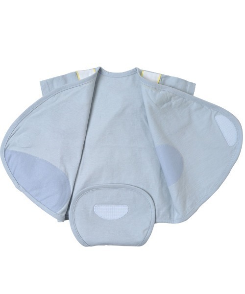 10mois（ディモワ）の「【10mois(ディモワ)】PATTO SATTO OMEKASHI  (半袖チーフ) 50-60cm・60-70cm（肌着・キッズ・サックスブルー/ホワイト・60-70cm/50-60cm）」の3枚目の写真