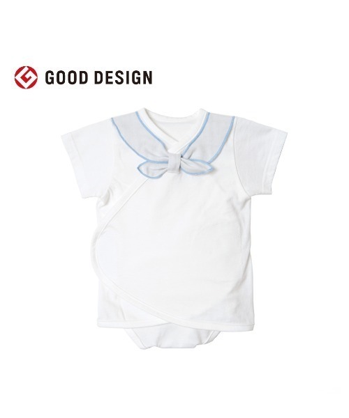10mois（ディモワ）の「【10mois(ディモワ)】PATTO SATTO OMEKASHI  (半袖チーフ) 50-60cm・60-70cm（肌着・キッズ・サックスブルー/ホワイト・60-70cm/50-60cm）」の12枚目の写真