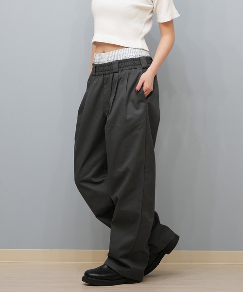 ウエスト調整範囲10cm以上 新品タグ付 デサント レディースパンツ Dickies（ディッキーズ）の「Dickies/ディッキーズ ウエストタグ
