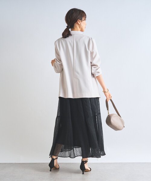 un dix cors（アンディコール）の「《オンオフ着回せる》金釦ヴィンテージツイルジャケット（テーラードジャケット・レディース・グレイッシュベージュ/ネイビー・FREE）」の10枚目の写真