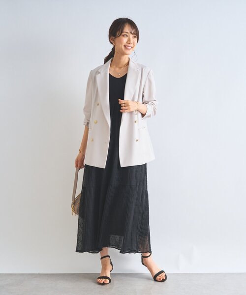 un dix cors（アンディコール）の「《オンオフ着回せる》金釦ヴィンテージツイルジャケット（テーラードジャケット・レディース・グレイッシュベージュ/ネイビー・FREE）」の11枚目の写真