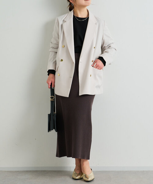 un dix cors（アンディコール）の「《オンオフ着回せる》金釦ヴィンテージツイルジャケット（テーラードジャケット・レディース・グレイッシュベージュ/ネイビー・FREE）」の14枚目の写真