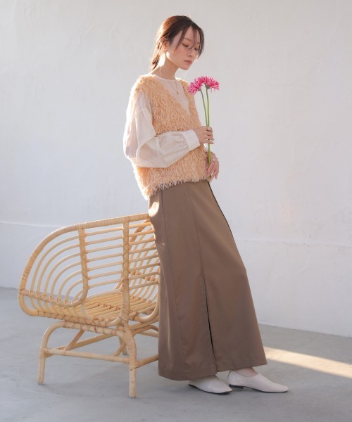 Bab(バブ)の「【選べるデザイン/前後2WAY】フリンジ2WAYベスト(ベスト・レディース・ブラック/ベージュ/ベージュ系その他/ブラック系その他/ホワイト系その他/アイボリー・FREE)」の8枚目の写真