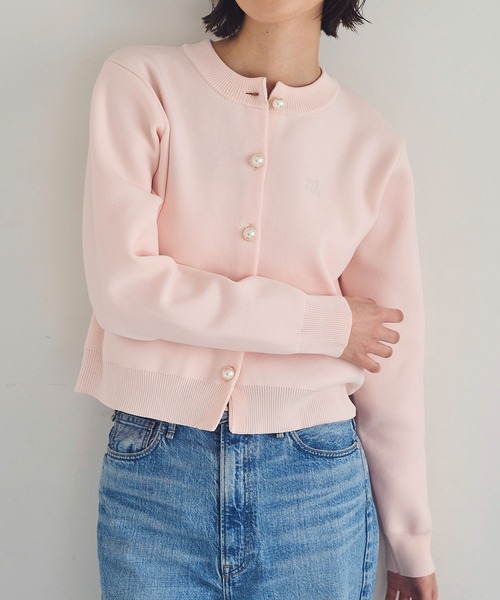 美品✨2023年✨M'S GRACY✨カーディガン　ボレロ　パールボタン　七分袖 パールボタン付きカーディガン | msgracy