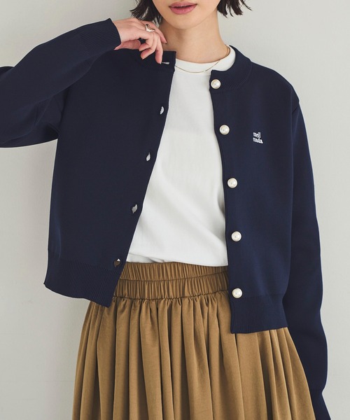 サンドロ SANDRO パールボタン ステッチ カーディガン M 未着用