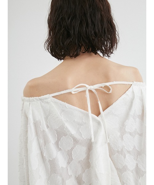 styling/(スタイリング)の「カットジャガード2WAYブラウス(シャツ/ブラウス・レディース・ブラック/ベージュ/ホワイト・FREE)」の15枚目の写真