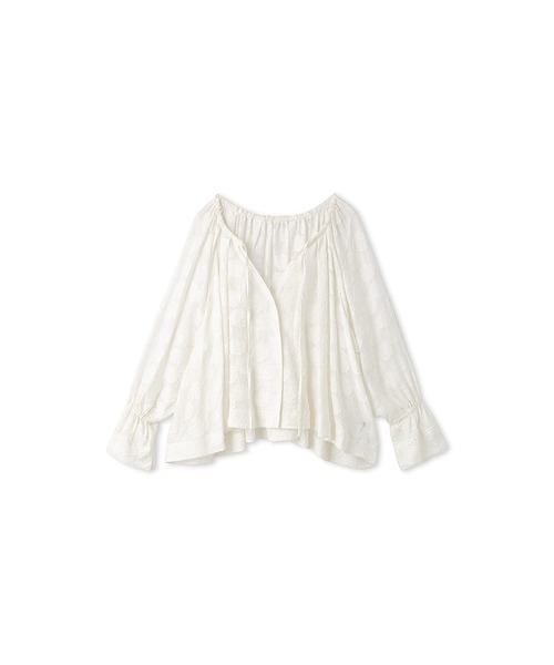 styling/(スタイリング)の「カットジャガード2WAYブラウス(シャツ/ブラウス・レディース・ブラック/ベージュ/ホワイト・FREE)」の16枚目の写真