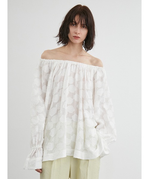 styling/(スタイリング)の「カットジャガード2WAYブラウス(シャツ/ブラウス・レディース・ブラック/ベージュ/ホワイト・FREE)」の22枚目の写真