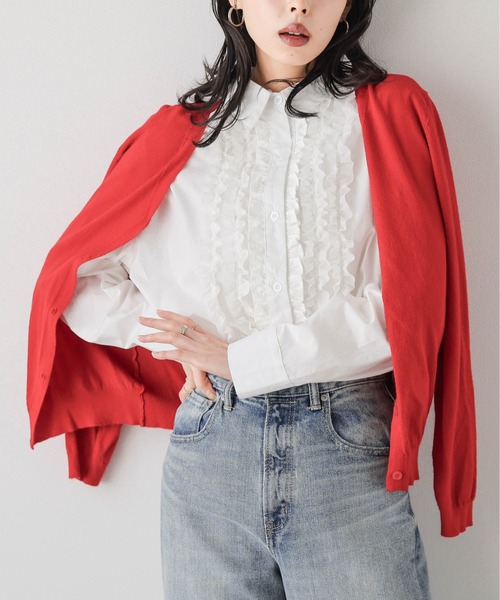 フリルスカート、ブラウス、カーディガンの3点セットです❣ フリル