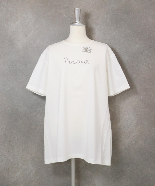 STUDIO PICONE(スタジオピッコーネ)の「バックプリーツUV冷感Tシャツ(Tシャツ/カットソー・レディース・ブラック/ライトグリーン/ホワイト/ライトパープル・M/L/LL)」の2枚目の写真