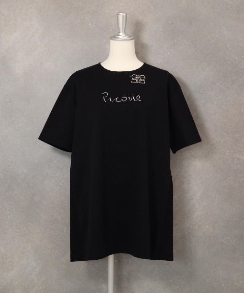 STUDIO PICONE(スタジオピッコーネ)の「バックプリーツUV冷感Tシャツ(Tシャツ/カットソー・レディース・ブラック/ライトグリーン/ホワイト/ライトパープル・M/L/LL)」の3枚目の写真