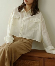 【NOAHL】ショート丈シアーシャツ