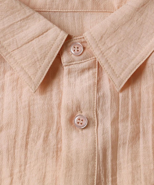 NOAHL（ノアル）の「【NOAHL】ショート丈シアーシャツ（シャツ/ブラウス・レディース・アイボリー/チャコール/ピンク・FREE）」の20枚目の写真