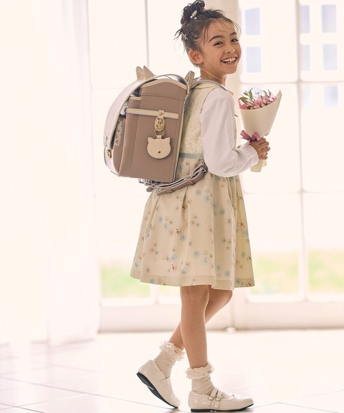 PAUL&JOE（ポールアンドジョー）の「PAUL & JOE(ポール & ジョー)クリザンテームチャトンランドセル（ランドセル・キッズ・ミント/ホワイト/ピンク/グレー・ONE SIZE）」の6枚目の写真