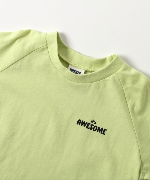 BREEZE(ブリーズ)の「6柄ラグランロンT(Tシャツ/カットソー・キッズ・チャコール/キナリ/ライム/レッド/オフホワイト/ピンク・90/100/110/120/80/130/140/150)」の9枚目の写真