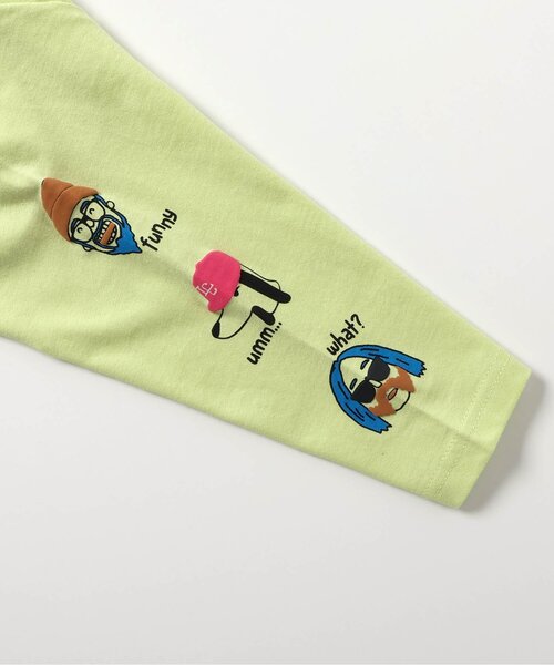 BREEZE(ブリーズ)の「6柄ラグランロンT(Tシャツ/カットソー・キッズ・チャコール/キナリ/ライム/レッド/オフホワイト/ピンク・90/100/110/120/80/130/140/150)」の8枚目の写真