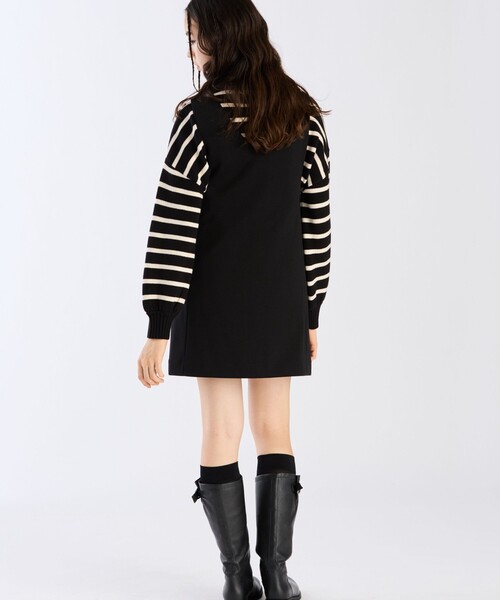 To b. by agnes b.(トゥービーバイアニエスベー)の「ポンチジャンパードレス(スカート・レディース・ブラック・40/36/38)」の5枚目の写真