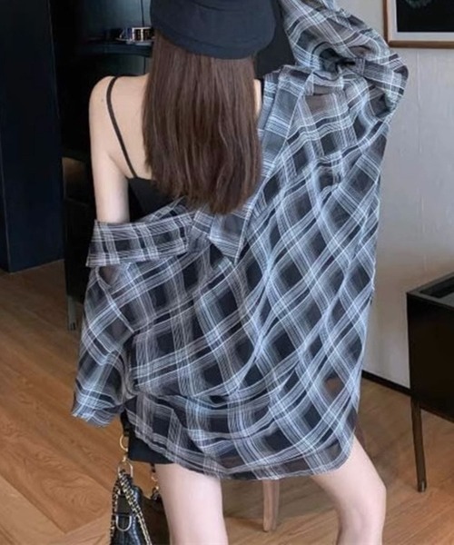 SPIGA(スピーガ)の「チェックブラウス(シャツ/ブラウス・レディース・ホワイト/ブラック/ネイビー/レッド/ピンク・FREE)」の13枚目の写真