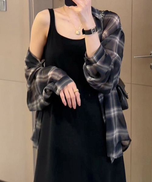 SPIGA(スピーガ)の「チェックブラウス(シャツ/ブラウス・レディース・ホワイト/ブラック/ネイビー/レッド/ピンク・FREE)」の9枚目の写真