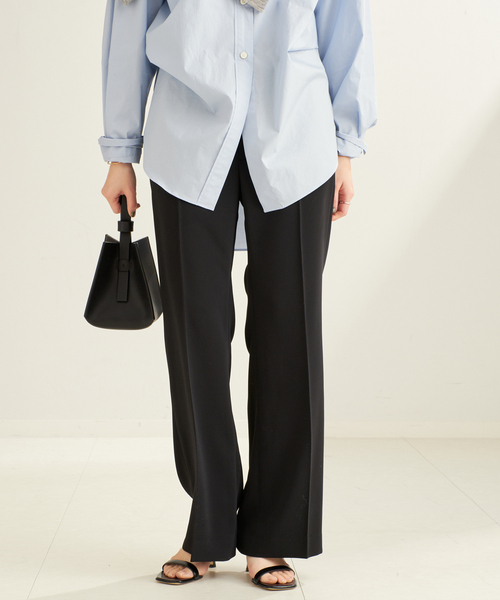 plage（プラージュ）の「Matte Satin Semi Flare パンツ（その他パンツ・レディース・ブラック/アイボリー・34/36/38）」の17枚目の写真