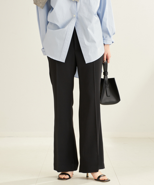 plage（プラージュ）の「Matte Satin Semi Flare パンツ（その他パンツ・レディース・ブラック/アイボリー・34/36/38）」の18枚目の写真