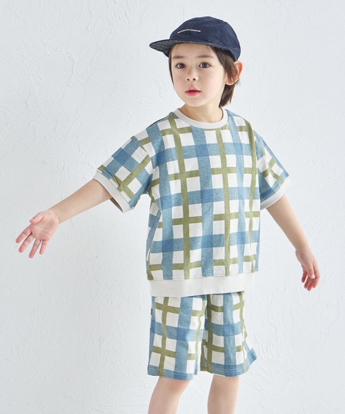 pairmanon（ペアマノン）の「【綿100%】【リンクコーデ】オリジナル総柄プリント ユニセックスセットアップ（セットアップ・キッズ・ベージュ系その他/ブルー系その他/ブラック系その他2/ブラック系その他・120/130/90/150/140/100/110）」の4枚目の写真